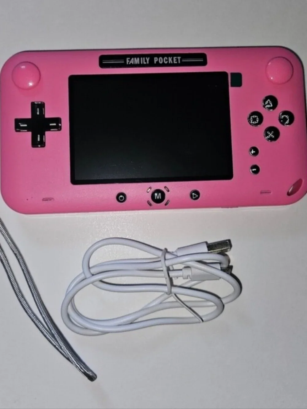 Pink Handheld Gaming Console, New Batteries Included